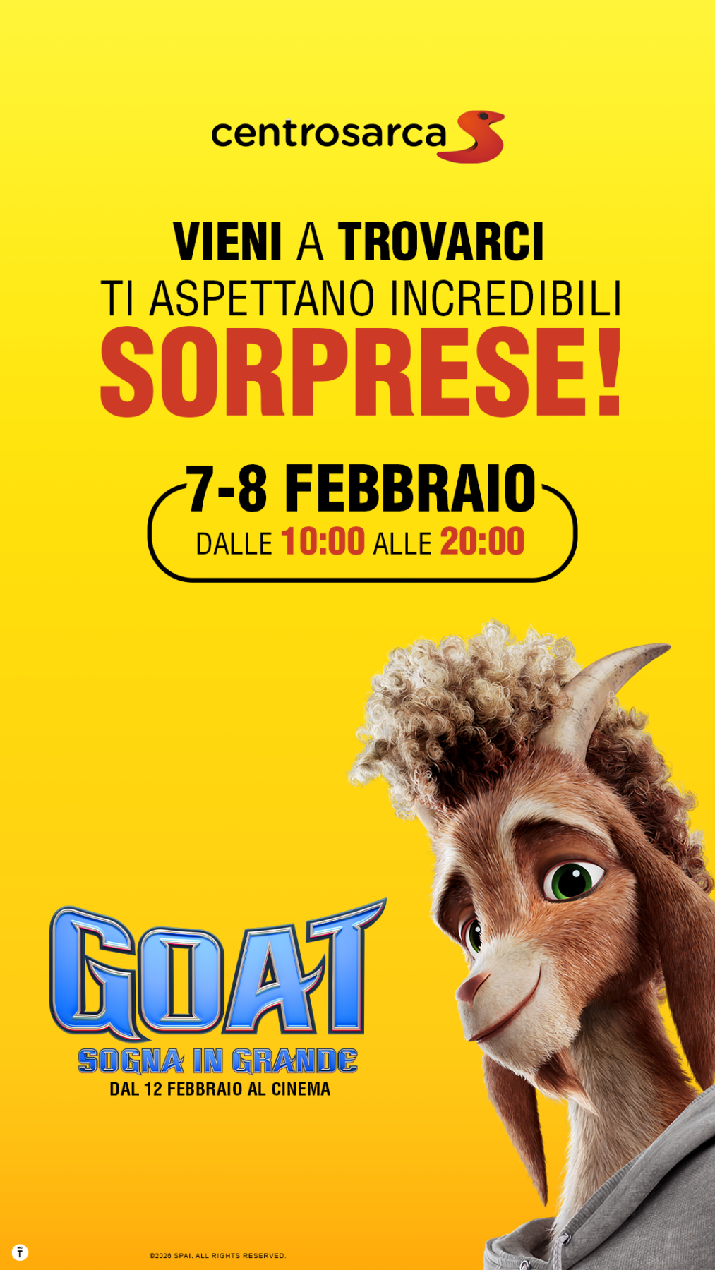 GOAT sogna in grande cinema